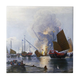 Destruindo Junks de Guerra Chineses 1843