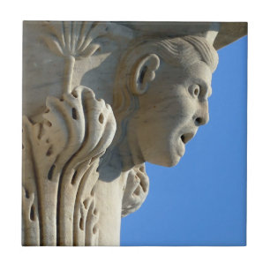Detalhe da coluna Torre de Pisa, Itália - azulejo