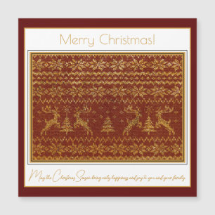 Detalhe de puxão de Natal com cervos e árvores