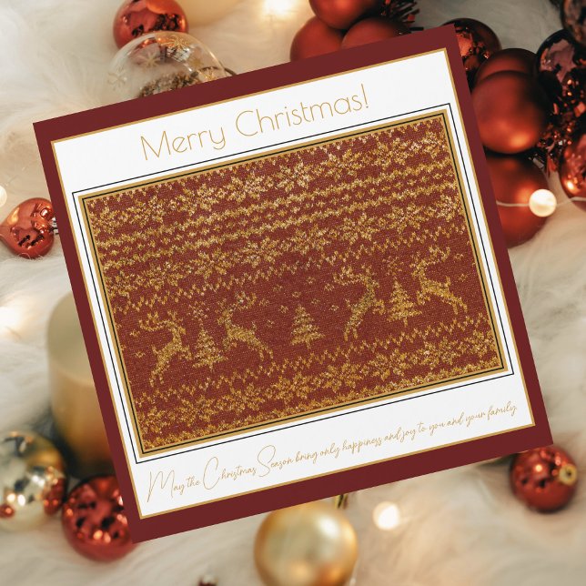 Detalhe de puxão de Natal com cervos e árvores (Criador carregado)