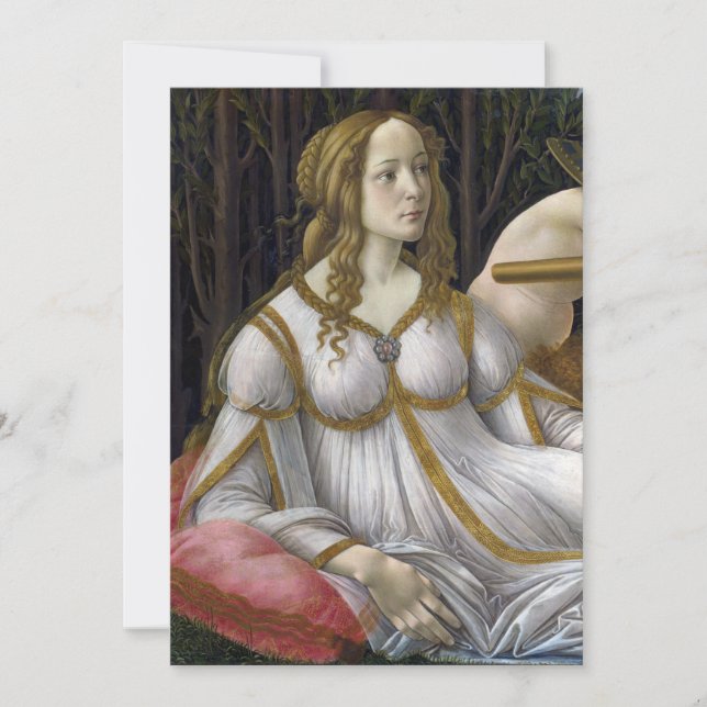 Detalhe de Vênus, Vênus e Marte por Botticelli (Frente)