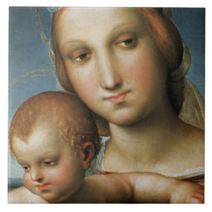 Detalhe de <Virgin and Child> Atribuído a Rapha