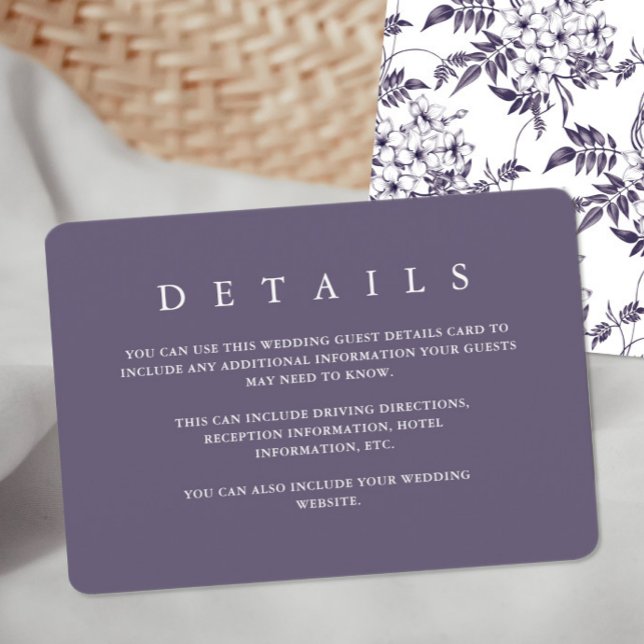 Detalhe do Convidado de Casamento Floral Roxo Eleg (Criador carregado)