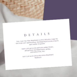 Detalhe do Convidado do Tipo Roxo Mínimo Moderno