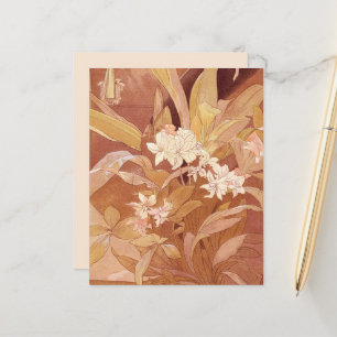 Detalhe Floral Art Nouveau de Alphonse Mucha