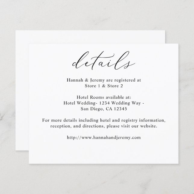 Detalhes da caligrafia orçamentária em preto e bra (Frente/Verso)