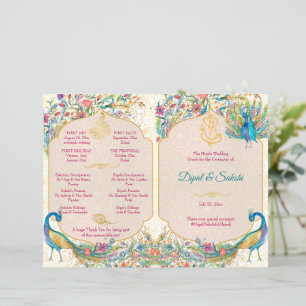 Detalhes da cerimônia de casamento hindu do pavão