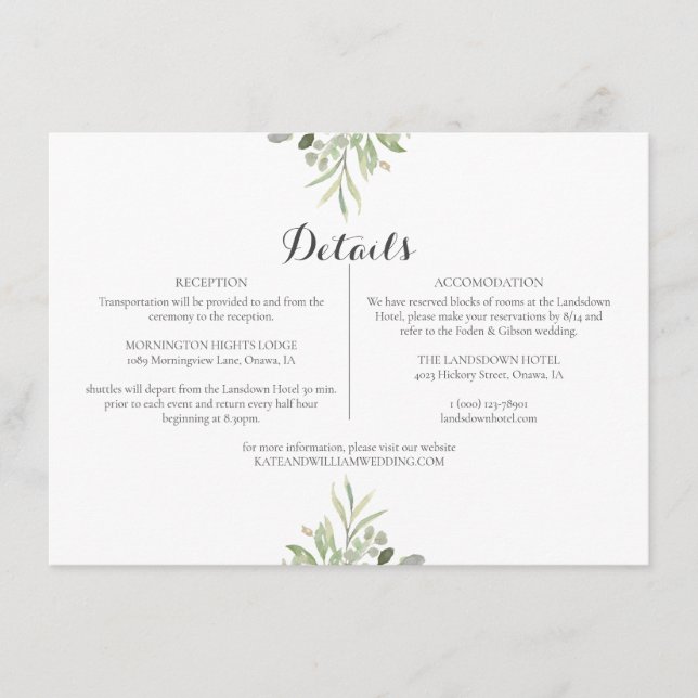 Detalhes da Informação do Script de Casamento com  (Frente)