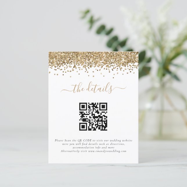 Detalhes de Casamento de Código QR do Código de Gl (Em pé/Frente)