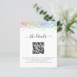 Detalhes de Casamento do Código QR do Arco-Íris do