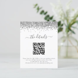 Detalhes de Casamento do Código QR do Glitter do O