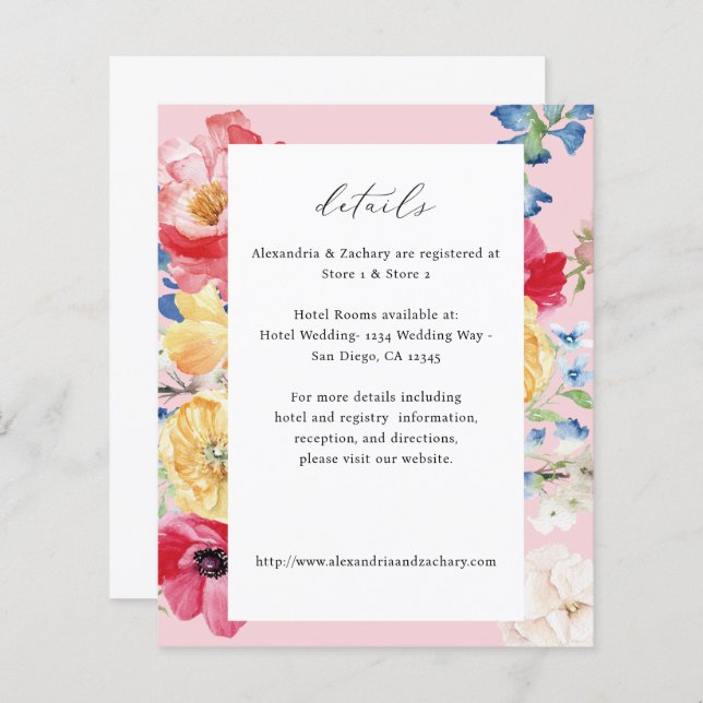 Detalhes de Florestas Multicores do Primavera de O (Frente/Verso)