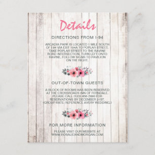 Detalhes de Inserção de Casamento Country Floral e