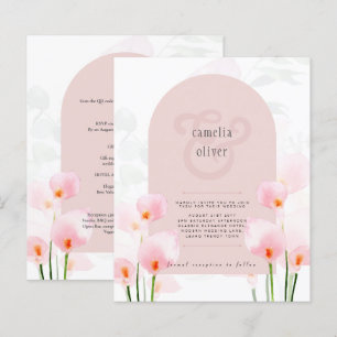 Detalhes de RSVP QRCode de Casamento Floral de Lil