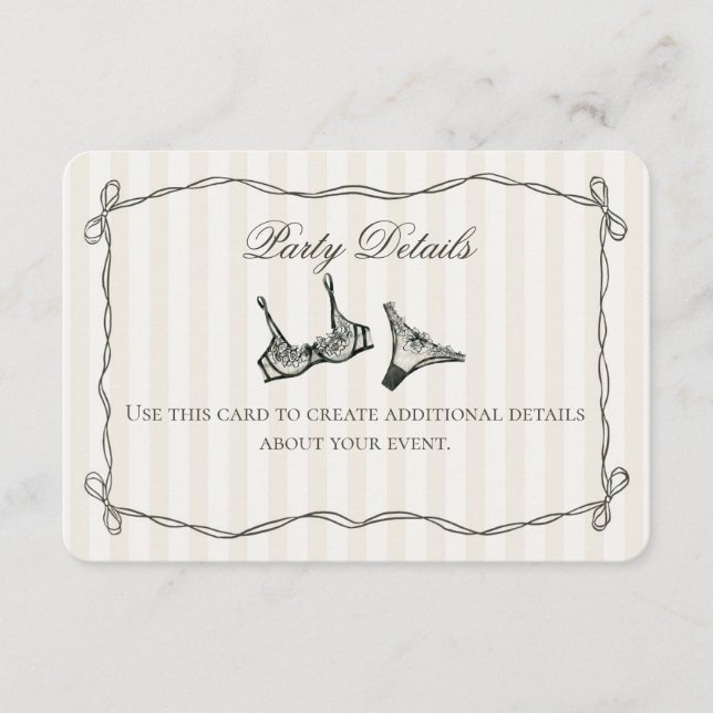 Detalhes do bege do Chá preto Convite para inserçã (Frente)