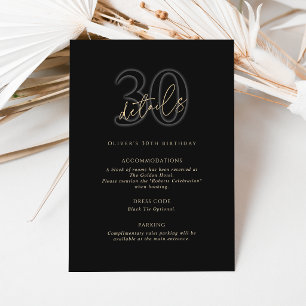 Detalhes do Cartão de Aniversário de 30 Anos do Mo