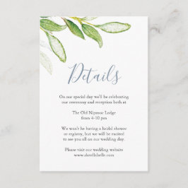 Detalhes do Cartão de Enclausuramento de Casamento