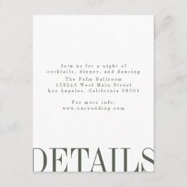 Detalhes do cartão de estilo editorial