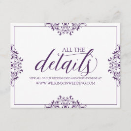 Detalhes do Casamento / Cartão de Informação | Nad