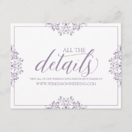 Detalhes do Casamento / Cartão de Informações | Na