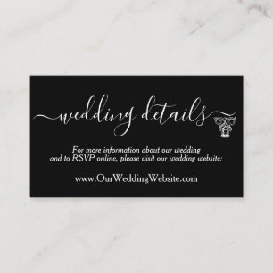 Detalhes do casamento Cartão de visita minimalist