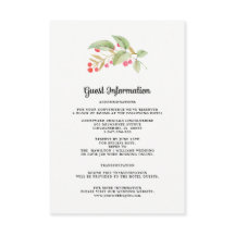 Detalhes do Casamento | Cartão do Ramo de Frutas e