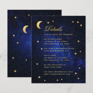 Detalhes do Casamento Celestial Cartão de Orçament