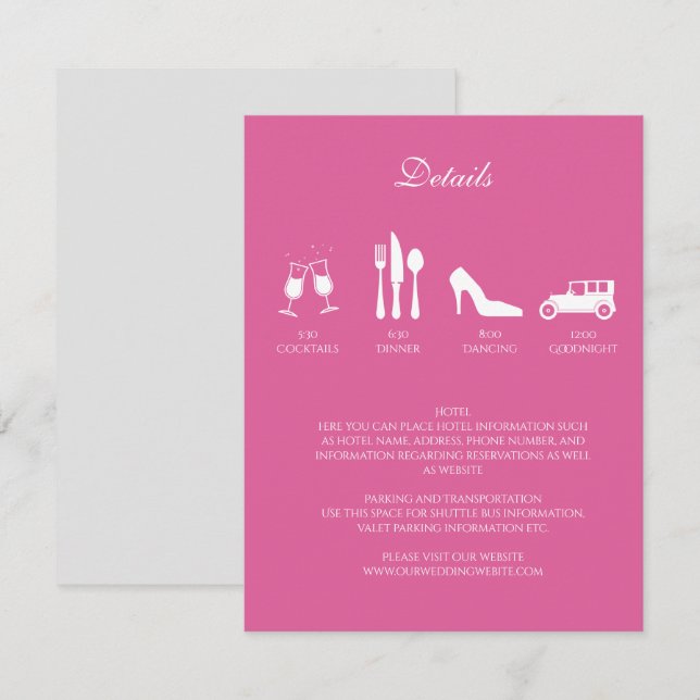 Detalhes do Casamento de Peonias Convite (Frente/Verso)