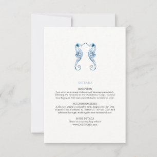 Detalhes do Casamento de Praia Cartões de Aquarela