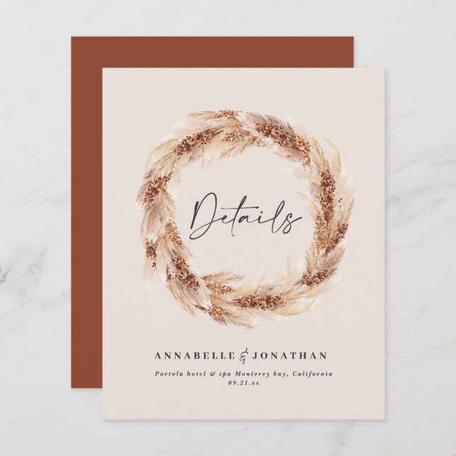 Detalhes do casamento do celeiro de vassoura moder (Frente/Verso)