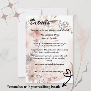 Detalhes do Casamento Floral de Blush & Beige Boho