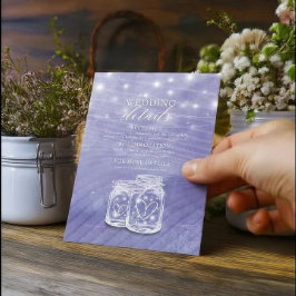 Detalhes do Casamento Informação Mason Jar String 