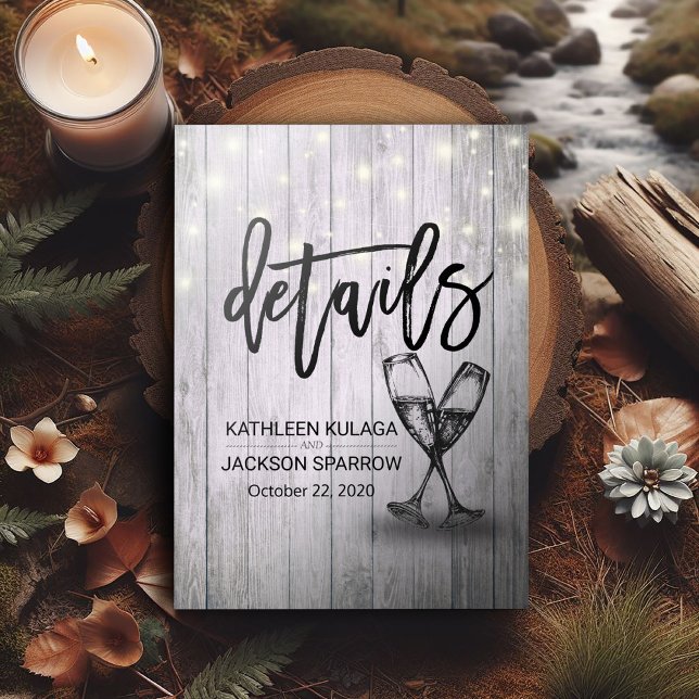 Detalhes do Casamento Informação Vidros de Champan (Criador carregado)