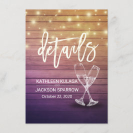 Detalhes do Casamento Informação Vidros de Champan