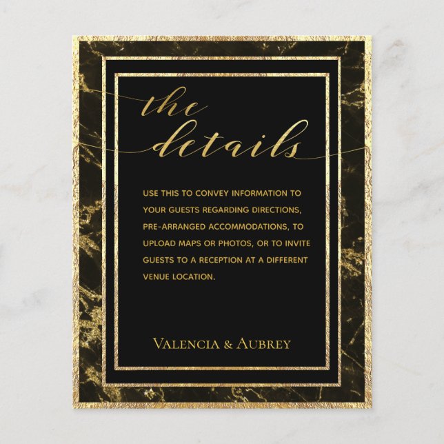 Detalhes do Casamento Noites em Granito e Ouro - E (Frente)