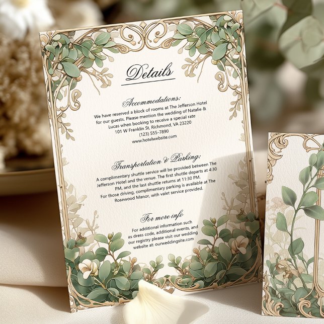 Detalhes do Casamento Verde e Dourado Eucalyptus G (Criador carregado)
