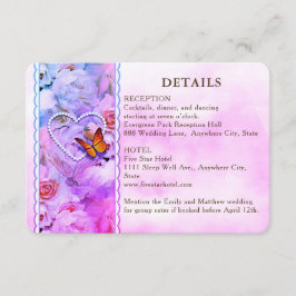 Detalhes do Convite de Casamento com Borboleta e F