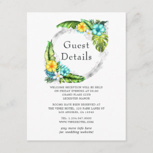 Detalhes do Convite de Casamento de Verão Tropical