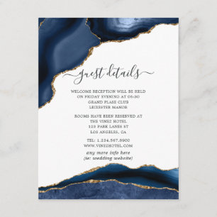 Detalhes do Convite de Casamento em Ágata Azul Mar