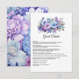 Detalhes do Convite de Casamento em Prata, Azul Ge