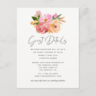 Detalhes do Convite de Casamento Floral Pastel par