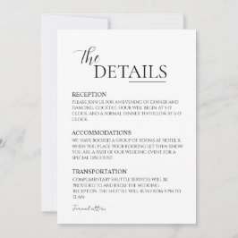 Detalhes do Convite de Casamento Minimalista
