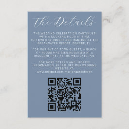 Detalhes do Convite para Casamento Azul Moderno Du