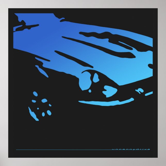 Detalhes do Datsun 240Z - poster azul (Frente)