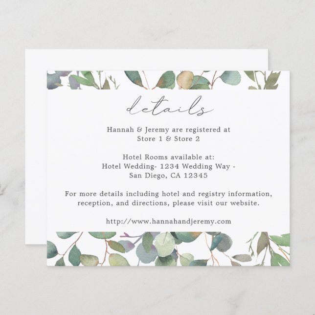 Detalhes do Eucalyptus Russo do Orçamento (Frente/Verso)