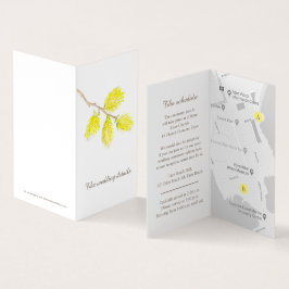Detalhes do evento de casamento catkin amarelo map