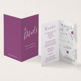 Detalhes do evento de casamento mapa de agenda de 