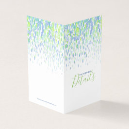 Detalhes do evento de casamento mapa verde azul