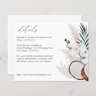 Detalhes do Floral Branco do Coco de Orçamento