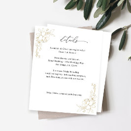 Detalhes do Floral Vinculado Dourado do Orçamento